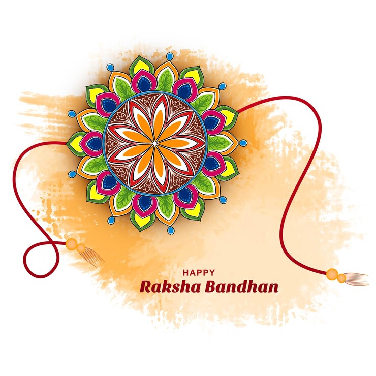 Vector gratuito decorativo colorido tarjeta de festival de rakhi feliz diseño de tarjeta de raksha bandhan