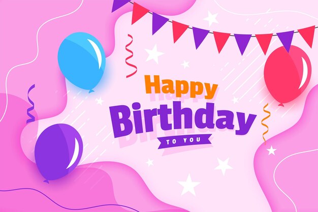 decorativo de felicitación de cumpleaños fondo para la fiesta de niños alegres