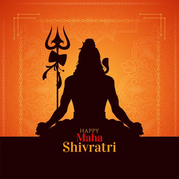 Decorativo Feliz Maha Shivratri Fondo de la celebración del festival indio