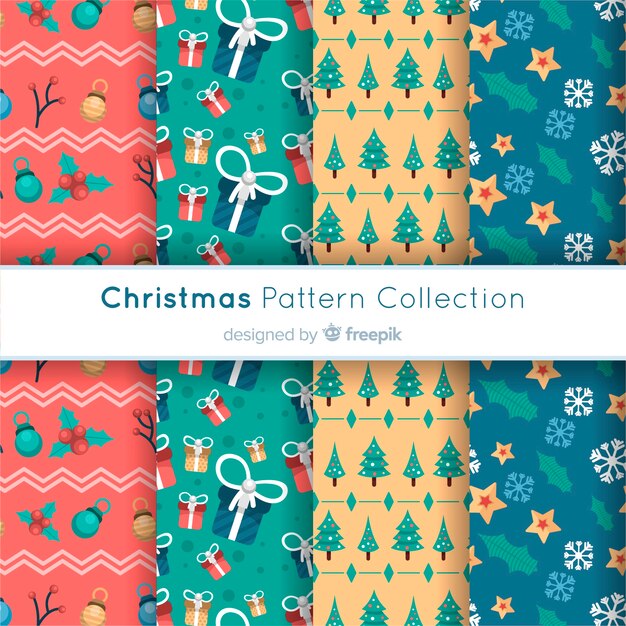Decorativo pack de patrones de navidad