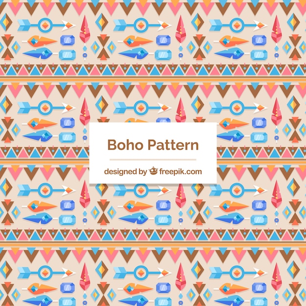 Vector gratuito decorativo patrón en estilo boho