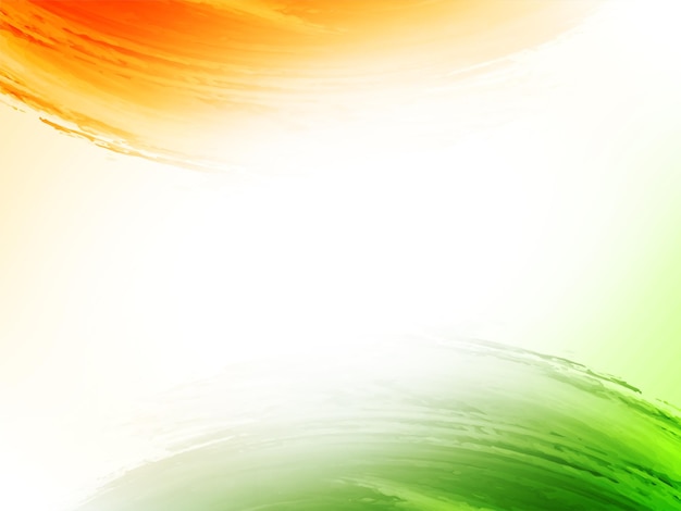 Decorativo Tricolor Tema de la bandera de la India acuarela de fondo moderno