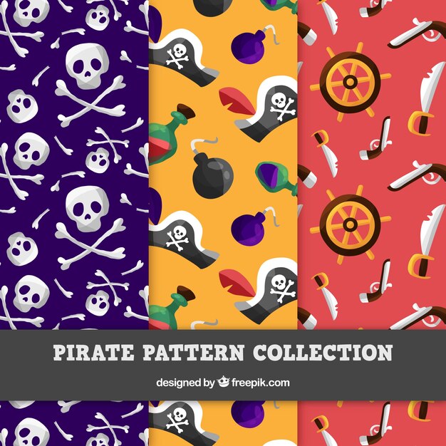 Decorativos patrones con accesorios de pirata