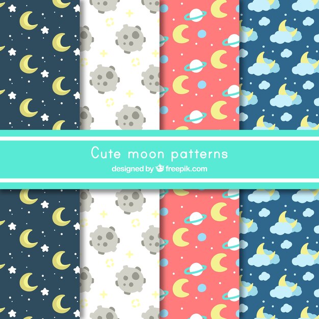 Decorativos patrones de luna 