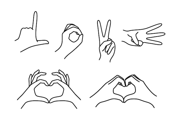 Guarde Las Letras De Fecha Con Las Manos Haciendo Forma De Corazon Vector Gratis