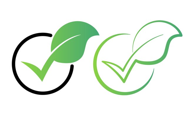 Degradado de marca de verificación de hoja
