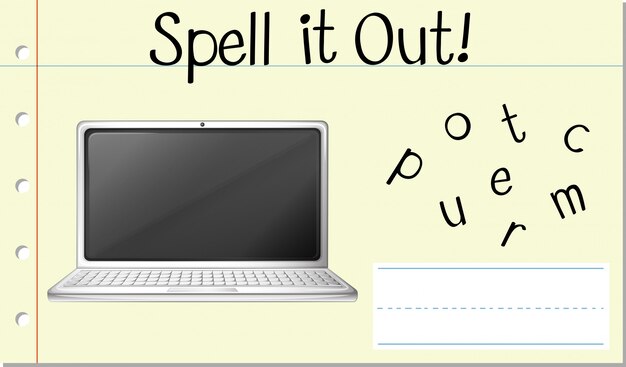 Deletrear inglés word computer