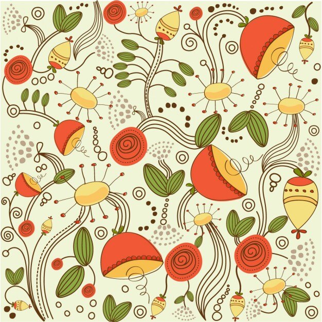 Vector gratuito delicado fondo con flores