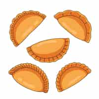 Vector gratuito deliciosa colección de empanadas