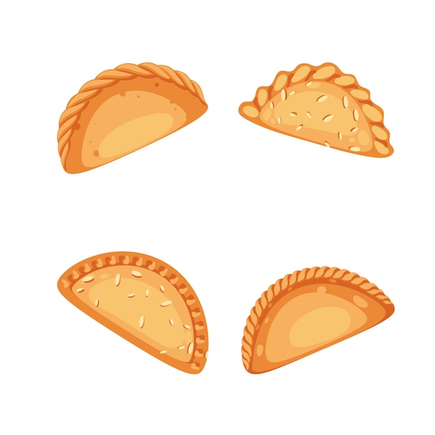 Vector gratuito deliciosa colección de empanadas