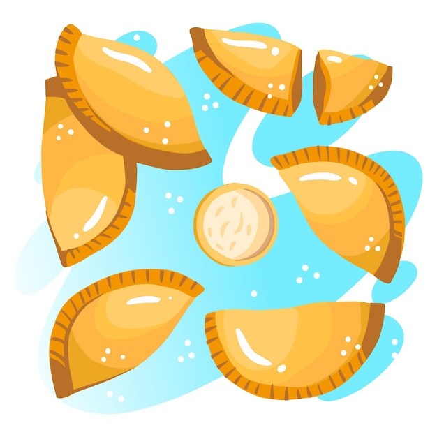 Vector gratuito deliciosa colección de empanadas