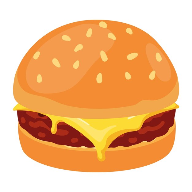 una deliciosa hamburguesa de comida rápida aislada