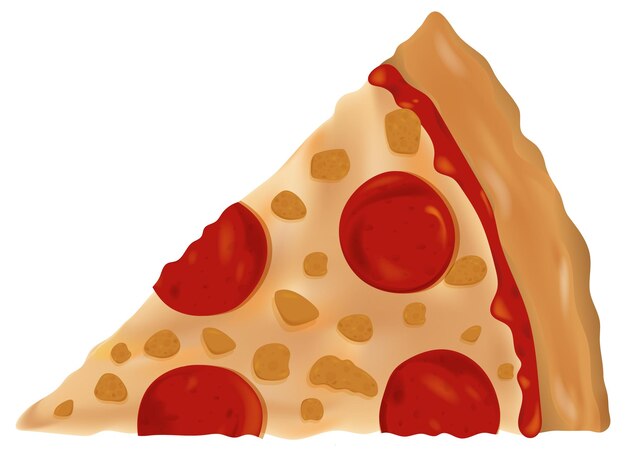 Deliciosa rebanada de pizza con pepperoni