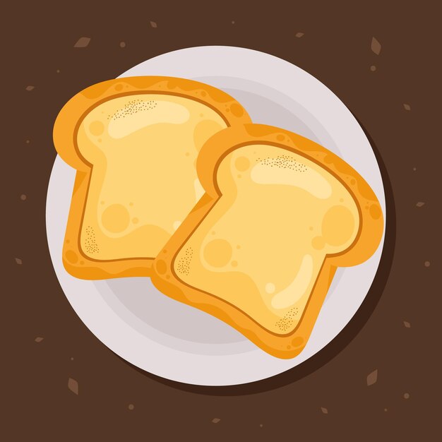 Deliciosas rebanadas de pan y pastel