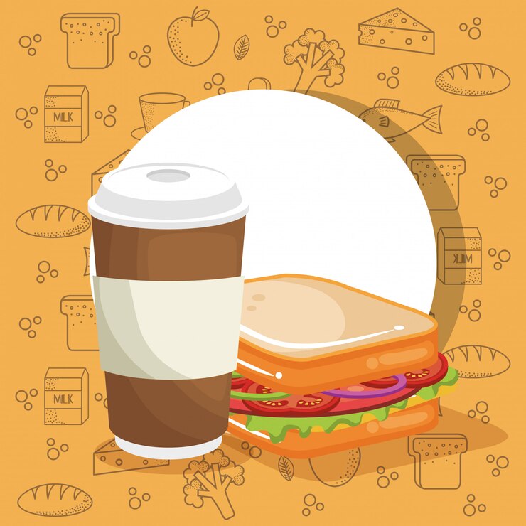 Vector gratuito delicioso menú de comida rápida
