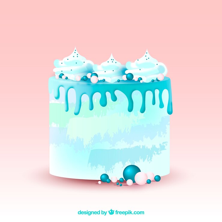 Vector gratuito delicioso pastel en estilo realista
