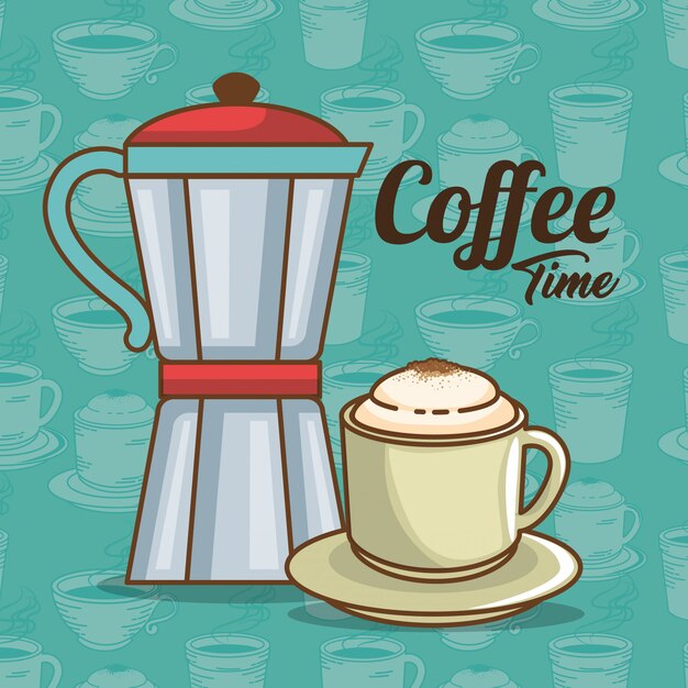 deliciosos elementos de tiempo de café