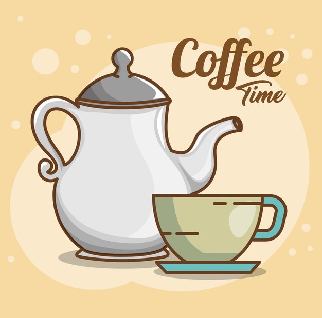 deliciosos elementos de tiempo de café