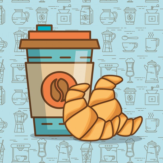 deliciosos elementos de tiempo de café