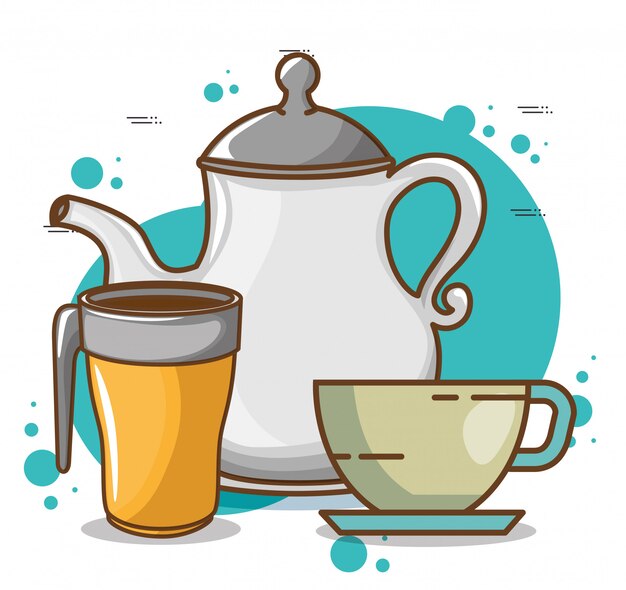 deliciosos elementos de tiempo de café