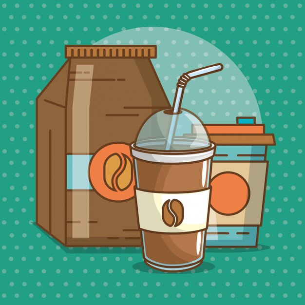 deliciosos elementos de tiempo de café