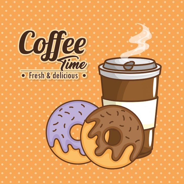 deliciosos elementos de tiempo de café
