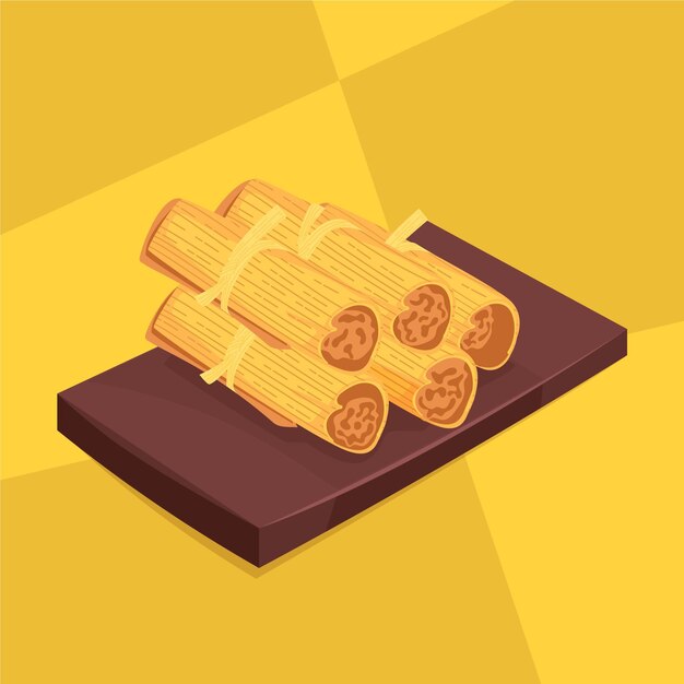 Deliciosos tamales planos orgánicos
