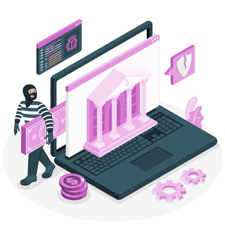 Vector gratuito delitos digitales en la ilustración del concepto de la industria de la panadería