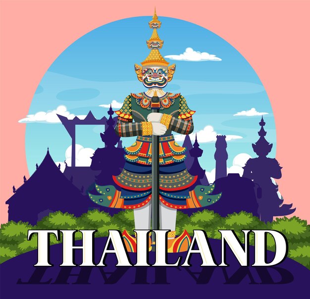 Demonios gigantes Tailandia atracción y paisaje icono