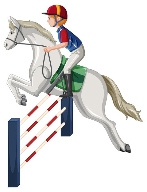 Deporte ecuestre con hombre a caballo