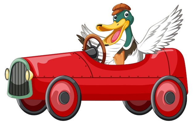 Derby de caja de jabón con coche de conducción de patos