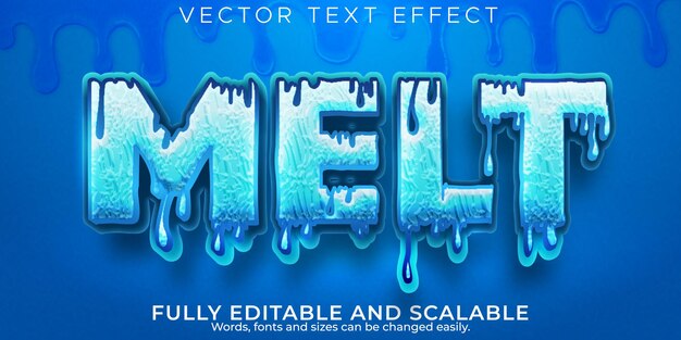 Derretimiento de efecto de texto editable, fluido eléctrico 3d y estilo de fuente de agua