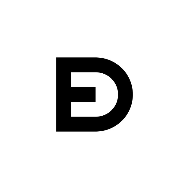 desain logo kombinasi huruf e dan d