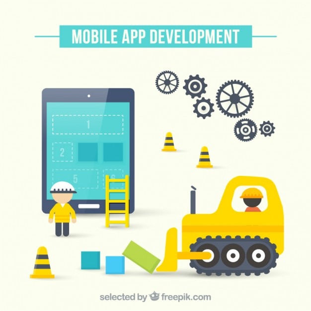 Vector gratuito desarrollo de aplicaciones móviles