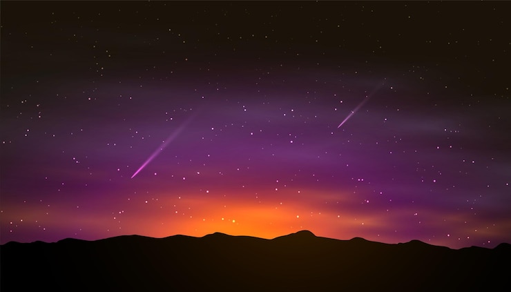 Vector gratuito desatar los secretos del cosmos con el estandarte del cielo nocturno estrellado
