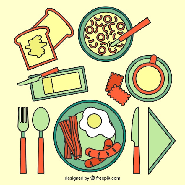 Desayuno en la mesa