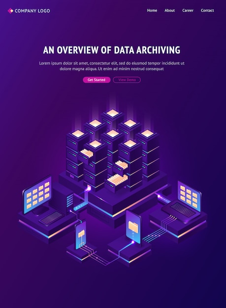 Descripción general del banner de archivo de datos