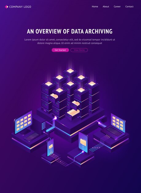 Descripción general del banner de archivo de datos