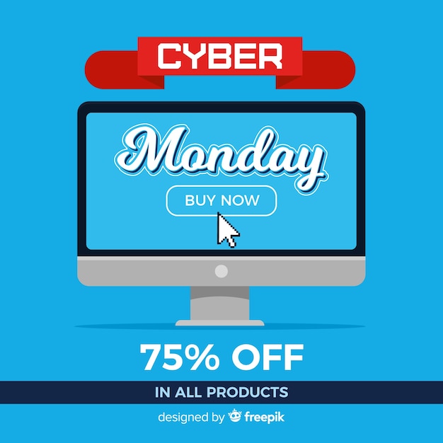 Vector gratuito descuentos de cyber monday