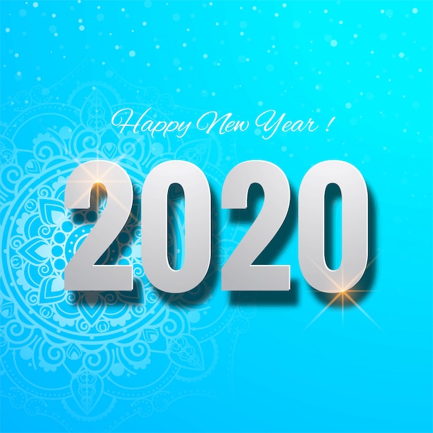 Le deseamos una hermosa tarjeta de feliz año nuevo 2020