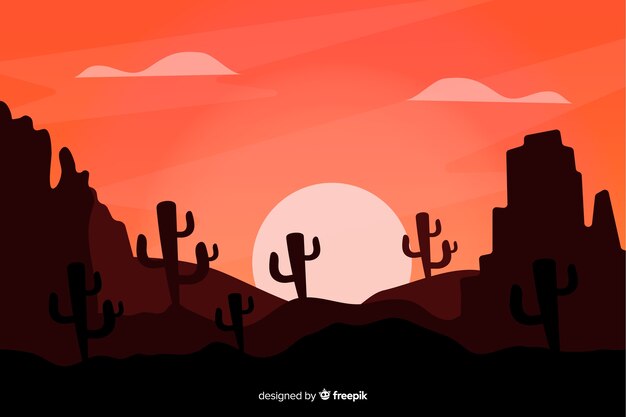 Desierto paisaje noche