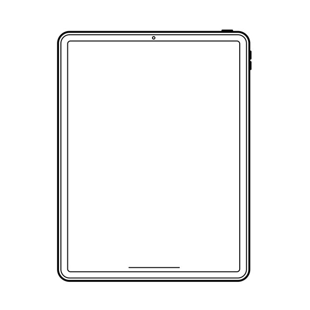 Deslice el esquema de la tableta para el diseño de UI UX