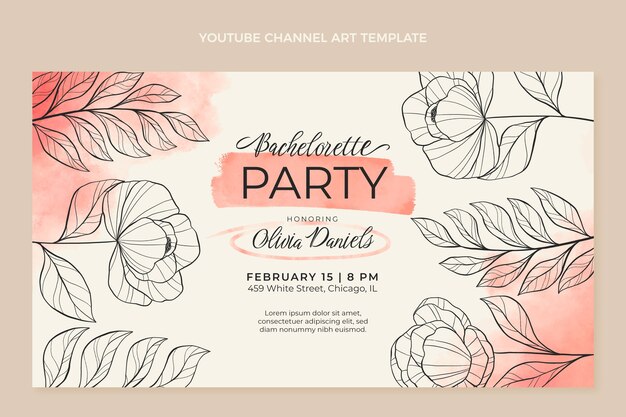 Despedida de soltera floral youtube channelart