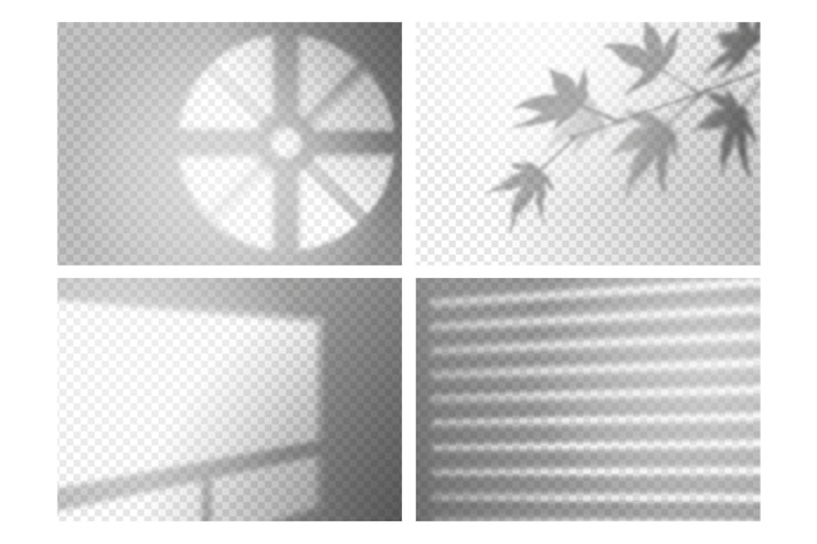 Vector gratuito detalles de efecto de superposición de sombras transparentes