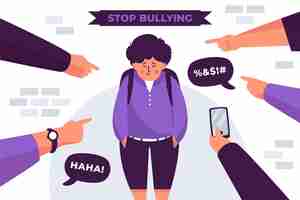 Vector gratuito detener el concepto de bullying