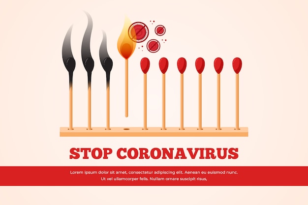 Detener el concepto de coincidencias de coronavirus