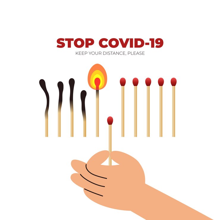Vector gratuito detener el concepto de coincidencias de coronavirus