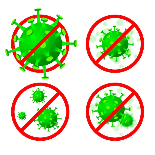 Vector gratuito detener el concepto de coronavirus