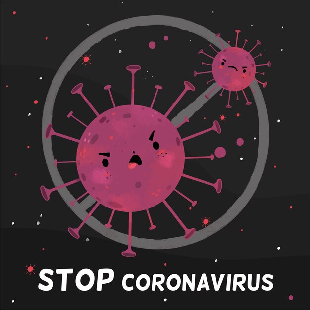 Detener el concepto de coronavirus