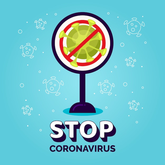 Vector gratuito detener el coronavirus